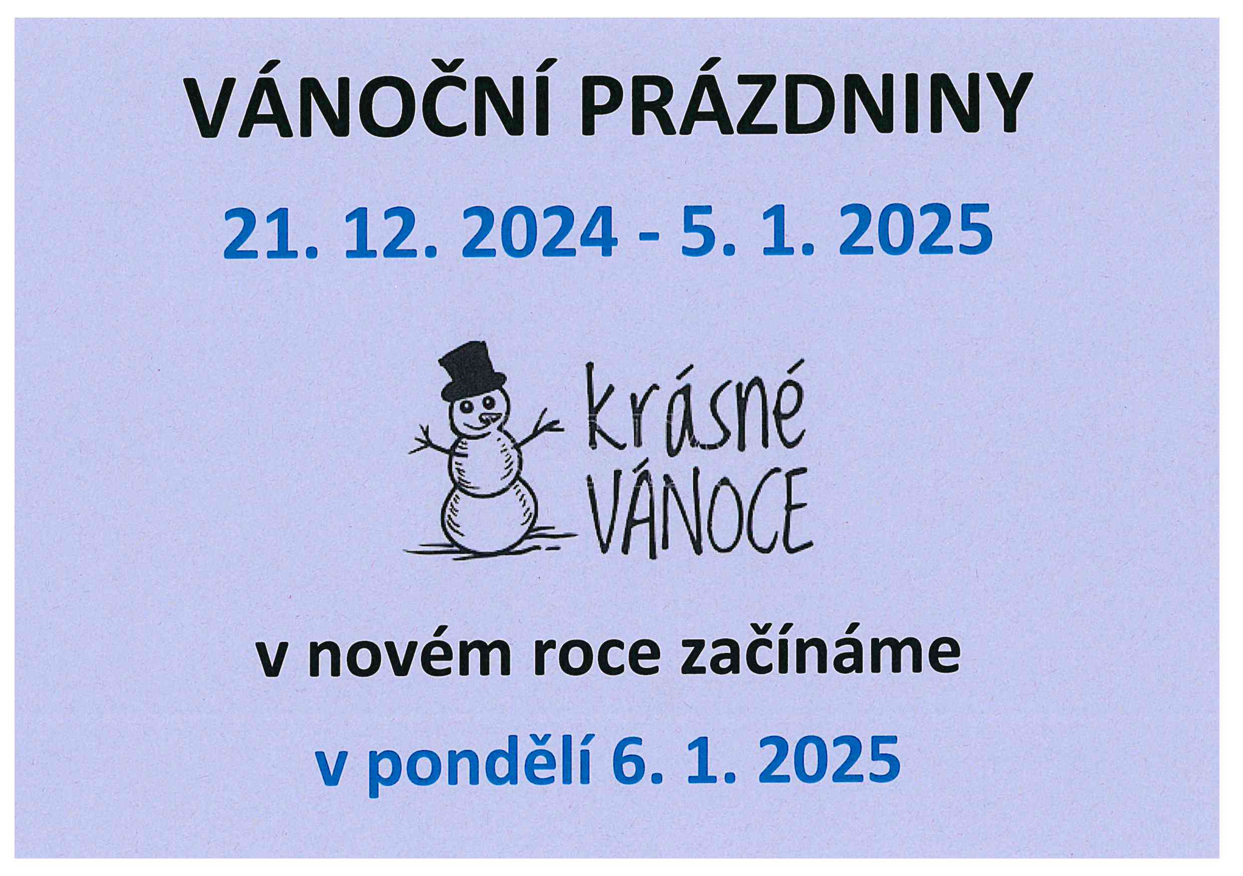 vanocni prazdniny 2024